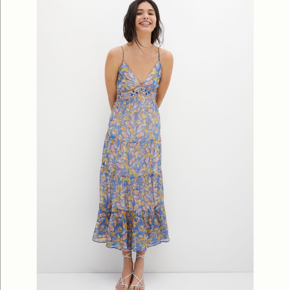Anthropologie Vineyard Tiered Maxi Dress